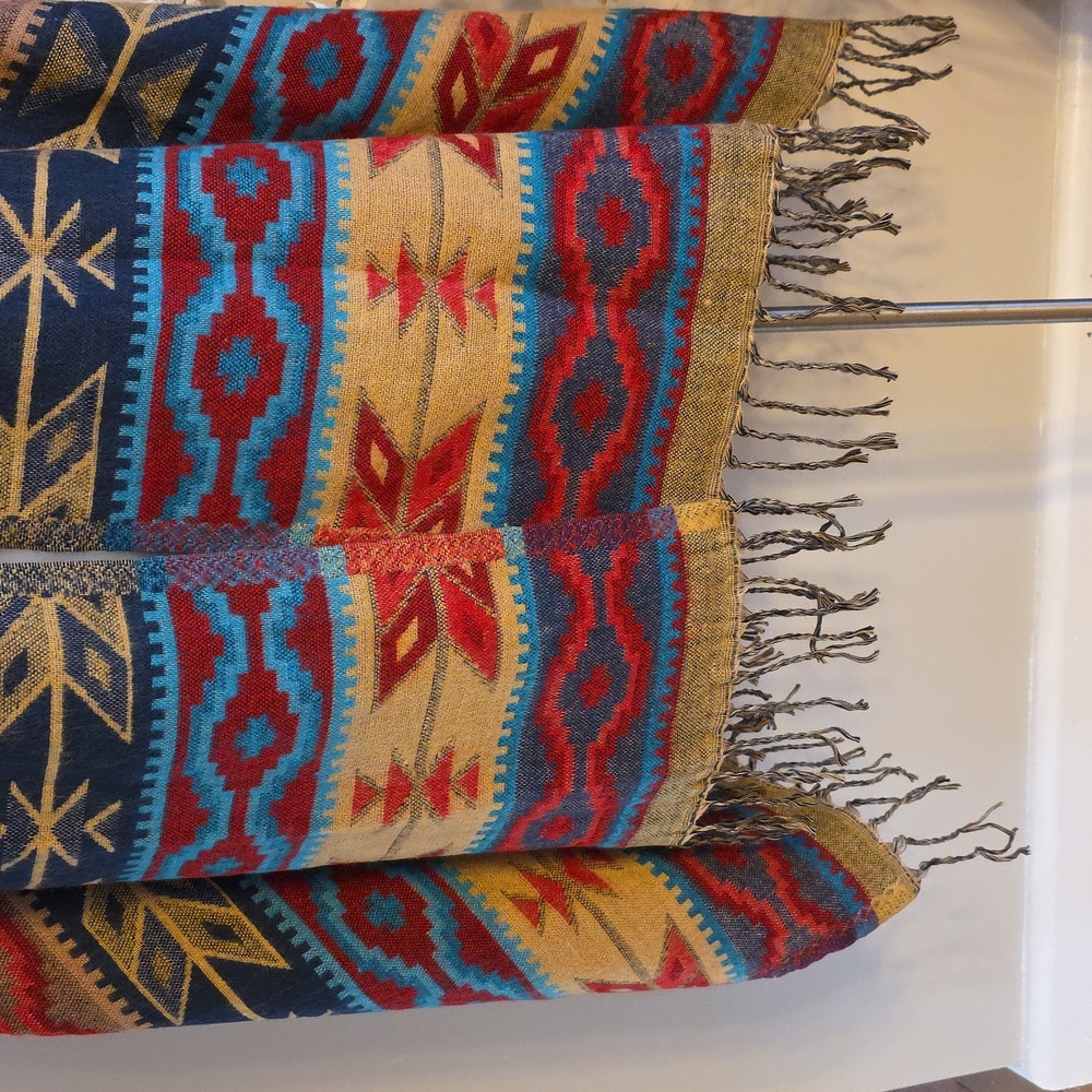 Aztec Patterned Shawl/Wrap - Picture 2 of 8